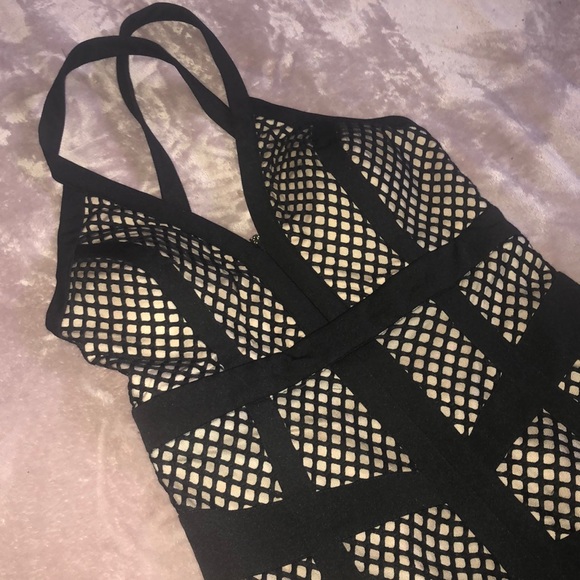 NWT Black and Tan Cage dress - Picture 2 of 4